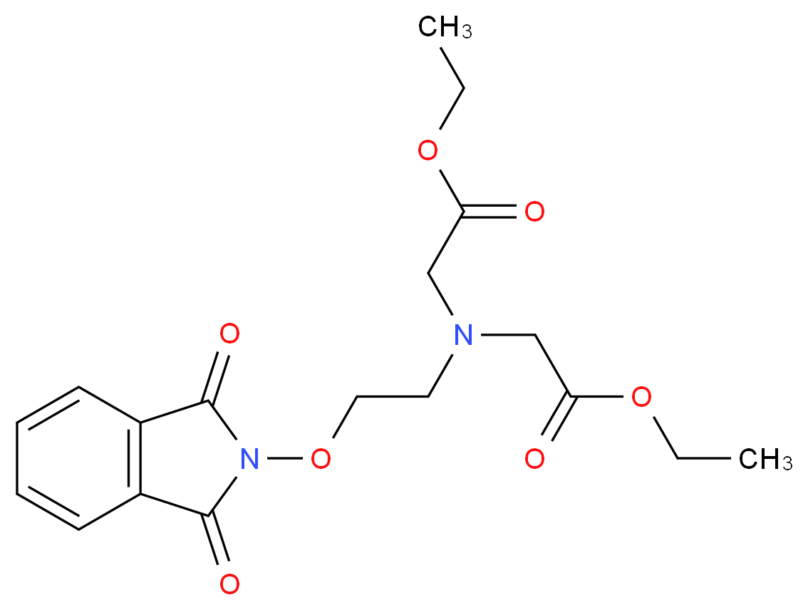 Diethyl N-[(2-Phthalimido)oxy]ethyl-N,N-Di-ethanoate_分子结构_CAS_156491-74-6)