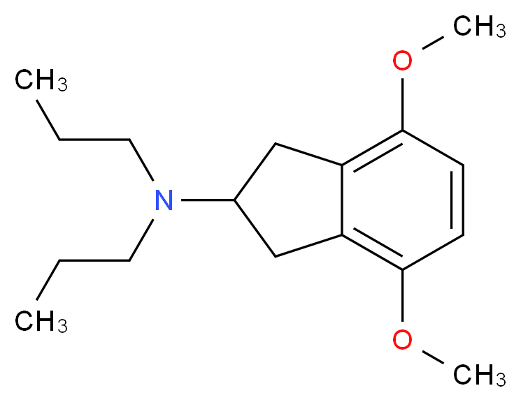 4,7-dimethoxy-N,N-dipropyl-2,3-dihydro-1H-inden-2-amine_分子结构_CAS_82668-32-4