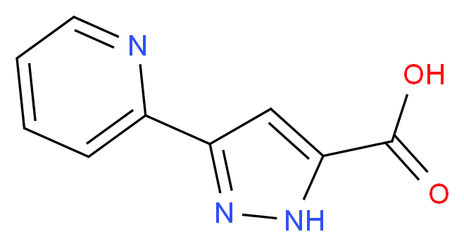 5-Pyridin-2-yl-1H-pyrazole-3-carboxylic acid_分子结构_CAS_285984-25-0)