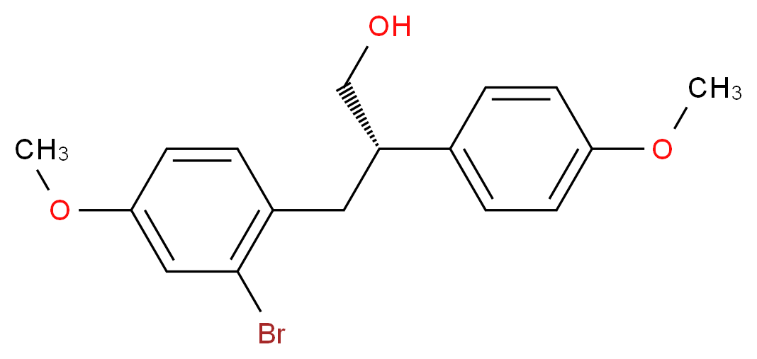 (S)-3-(2-Bromo-4-methoxyphenyl)-2-(4-methoxyphenyl)propan-1-ol_分子结构_CAS_917379-11-4)