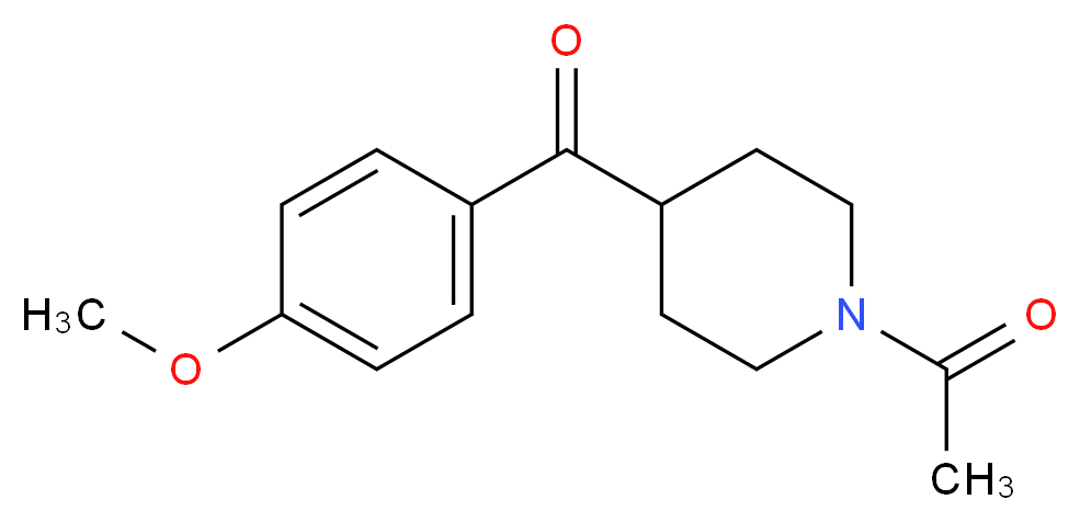 1-[4-(4-methoxybenzoyl)piperidin-1-yl]ethan-1-one_分子结构_CAS_25519-81-7