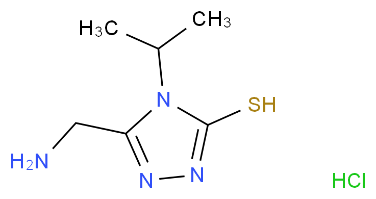 5-(aminomethyl)-4-(propan-2-yl)-4H-1,2,4-triazole-3-thiol hydrochloride_分子结构_CAS_)