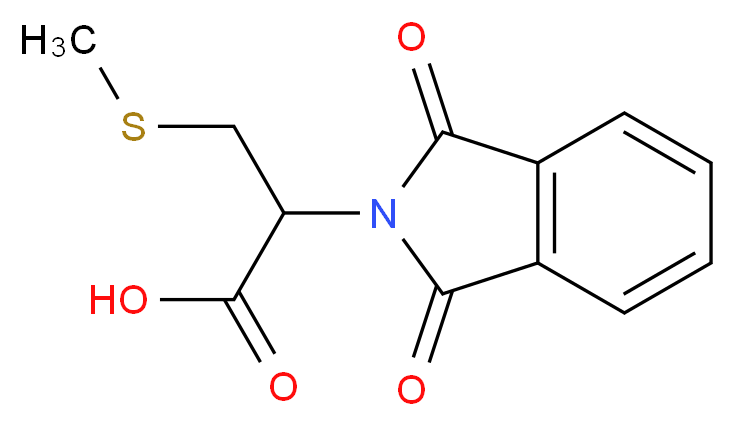 2-(1,3-dioxo-2,3-dihydro-1H-isoindol-2-yl)-3-(methylsulfanyl)propanoic acid_分子结构_CAS_55582-20-2