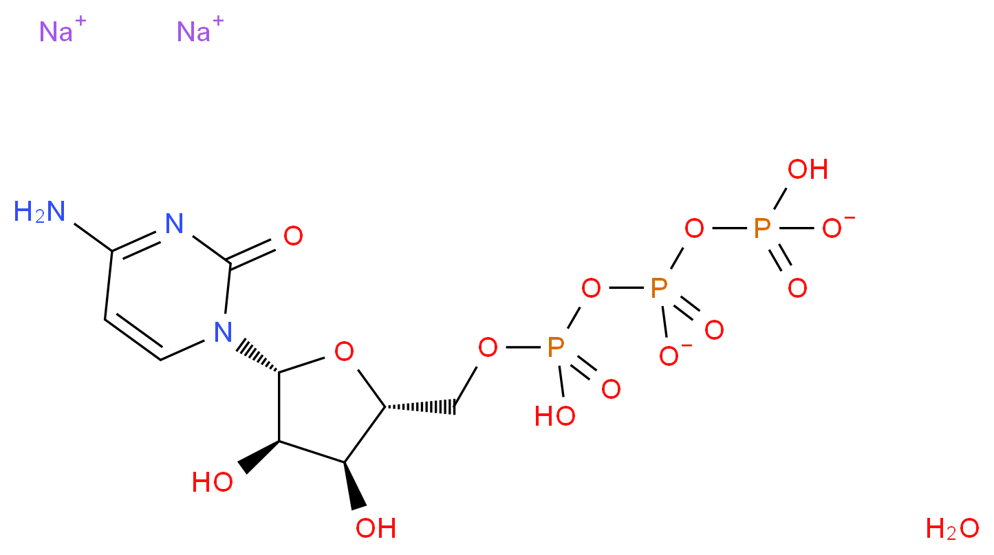 Cytidine 5′-triphosphate disodium salt hydrate_分子结构_CAS_652154-13-7)