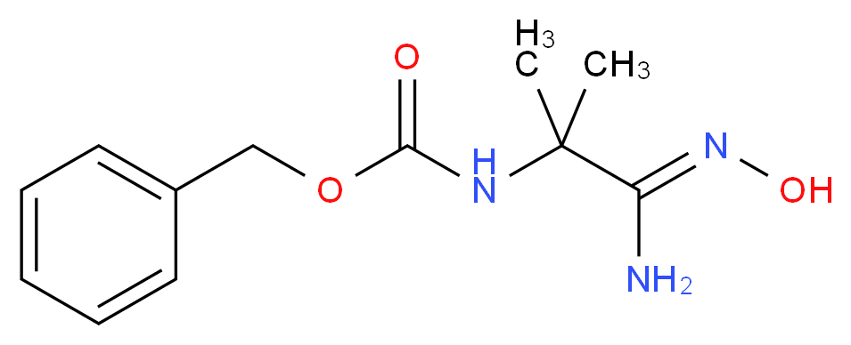 benzyl N-{1-[(Z)-N'-hydroxycarbamimidoyl]-1-methylethyl}carbamate_分子结构_CAS_518047-98-8
