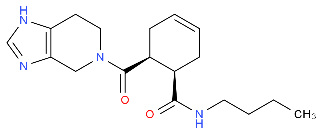 (1R*,6S*)-N-butyl-6-(1,4,6,7-tetrahydro-5H-imidazo[4,5-c]pyridin-5-ylcarbonyl)cyclohex-3-ene-1-carboxamide_分子结构_CAS_)