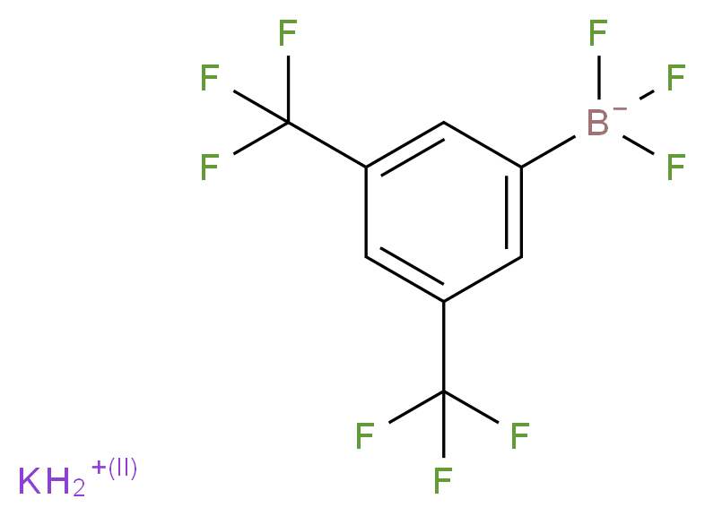 Potassium [3,5-bis(trifluoromethyl)phenyl]trifluoroborate 96%_分子结构_CAS_166328-09-2)