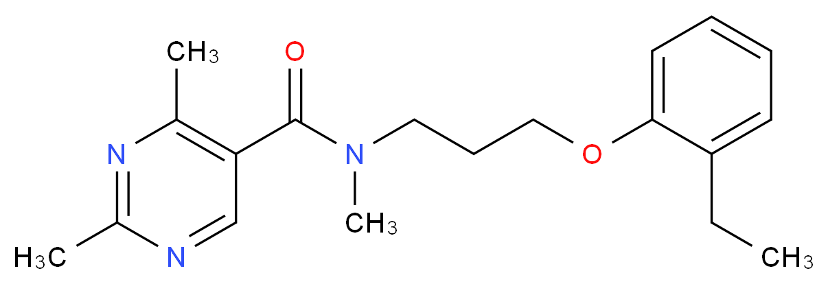 N-[3-(2-ethylphenoxy)propyl]-N,2,4-trimethylpyrimidine-5-carboxamide_分子结构_CAS_)