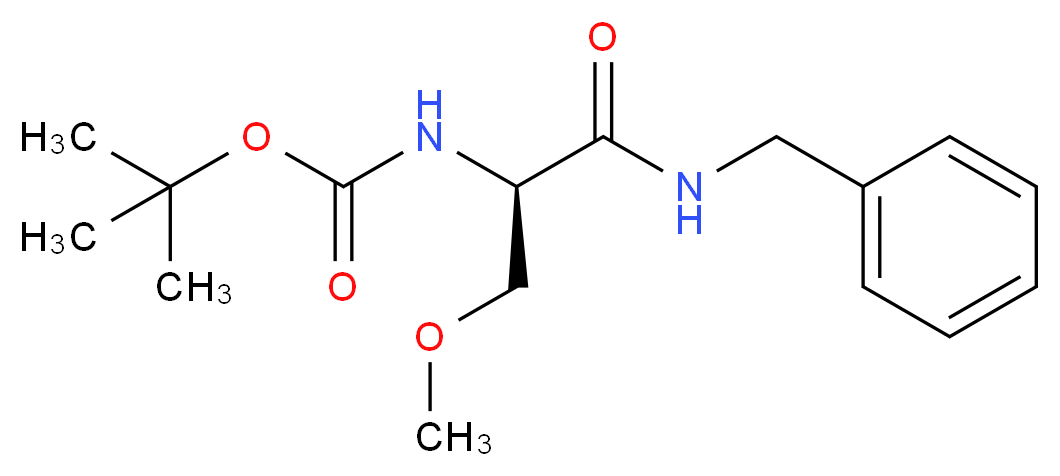 tert-butyl N-[(1R)-1-(benzylcarbamoyl)-2-methoxyethyl]carbamate_分子结构_CAS_880468-89-3