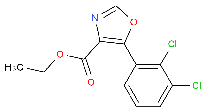 Ethyl 5-(2,3-dichlorophenyl)-1,3-oxazole-4-carboxylate_分子结构_CAS_)