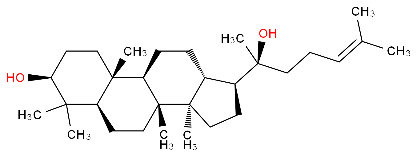 (1R,2R,5S,7R,10R,11R,14S,15R)-14-[(2S)-2-hydroxy-6-methylhept-5-en-2-yl]-2,6,6,10,11-pentamethyltetracyclo[8.7.0.0<sup>2</sup>,<sup>7</sup>.0<sup>1</sup><sup>1</sup>,<sup>1</sup><sup>5</sup>]heptadecan-5-ol_分子结构_CAS_14351-29-2