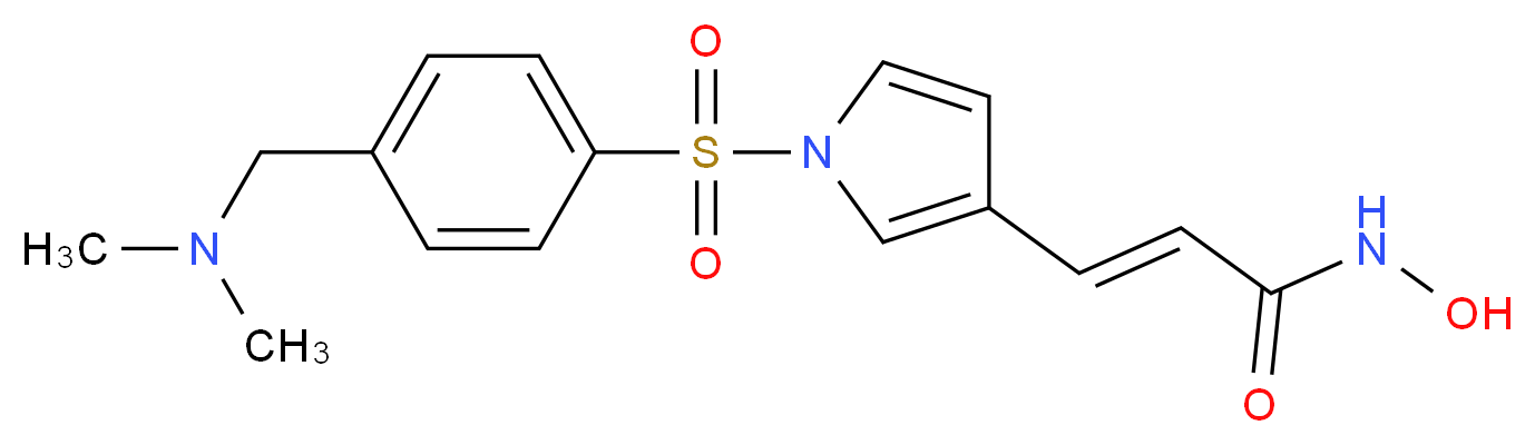 (2E)-3-(1-{4-[(dimethylamino)methyl]benzenesulfonyl}-1H-pyrrol-3-yl)-N-hydroxyprop-2-enamide_分子结构_CAS_864814-88-0