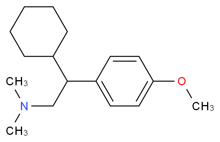 [2-cyclohexyl-2-(4-methoxyphenyl)ethyl]dimethylamine_分子结构_CAS_1076199-92-2