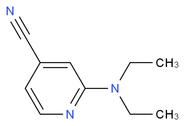 2-(diethylamino)pyridine-4-carbonitrile_分子结构_CAS_58481-12-2