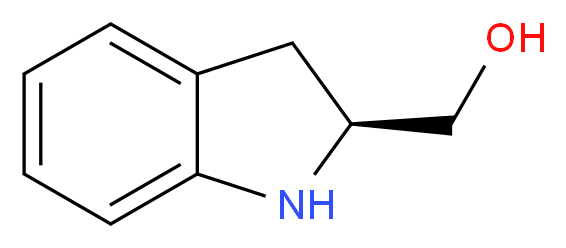 (2S)-2,3-dihydro-1H-indol-2-ylmethanol_分子结构_CAS_27640-33-1