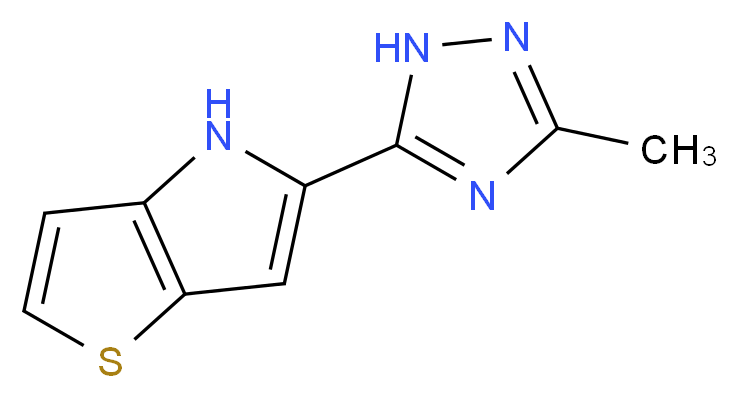 5-(3-methyl-1H-1,2,4-triazol-5-yl)-4H-thieno[3,2-b]pyrrole_分子结构_CAS_)
