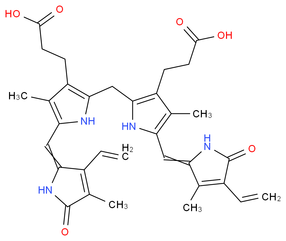胆红素_分子结构_CAS_635-65-4)