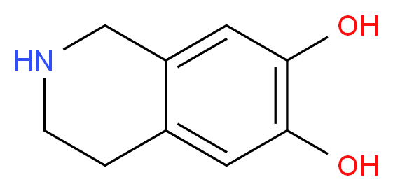 1,2,3,4-tetrahydroisoquinoline-6,7-diol_分子结构_CAS_34827-33-3