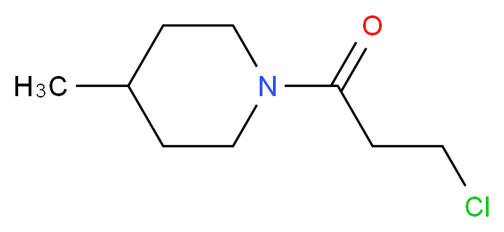 1-(3-Chloropropanoyl)-4-methylpiperidine_分子结构_CAS_349090-42-2)