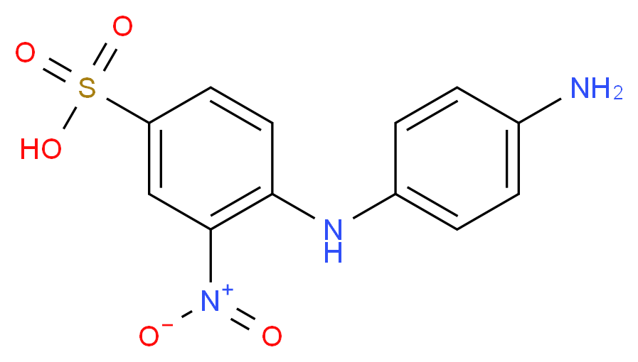 4-(4-aminoanilino)-3-nitrobenzenesulphonic acid_分子结构_CAS_135-11-5)