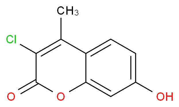 3-氯-7-羟基-4-甲基香豆素_分子结构_CAS_6174-86-3)