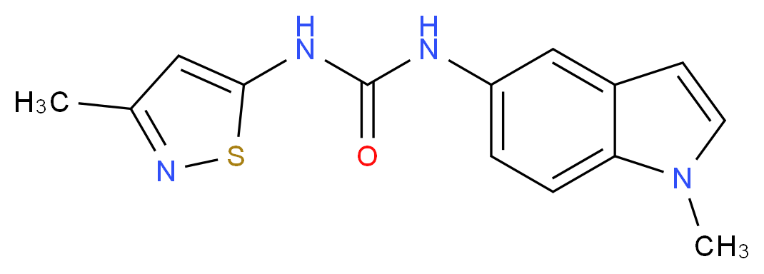 3-(3-methyl-1,2-thiazol-5-yl)-1-(1-methyl-1H-indol-5-yl)urea_分子结构_CAS_152239-46-8