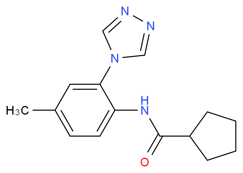 N-[4-methyl-2-(4H-1,2,4-triazol-4-yl)phenyl]cyclopentanecarboxamide_分子结构_CAS_)