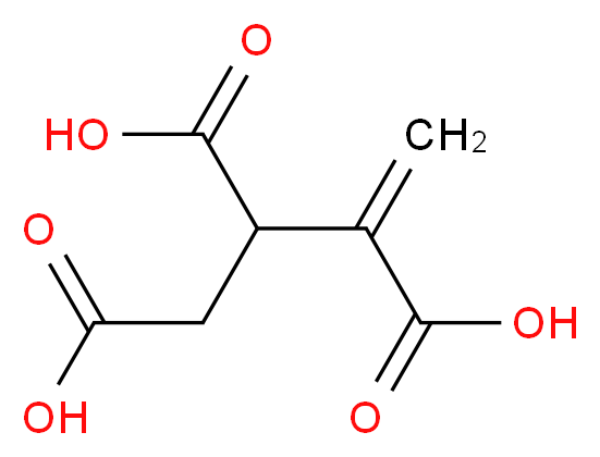 1-methylidenepropane-1,2,3-tricarboxylic acid_分子结构_CAS_26326-05-6