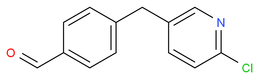 4-[(6-Chloropyridin-3-yl)methyl]benzaldehyde_分子结构_CAS_)