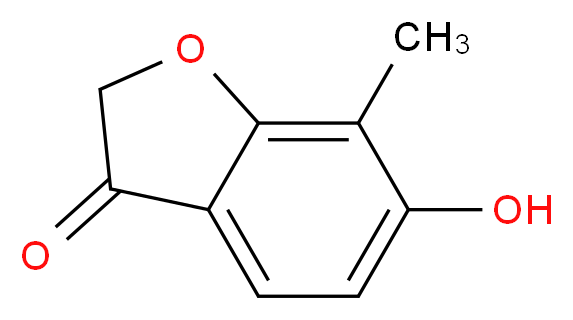 6-hydroxy-7-methyl-2,3-dihydro-1-benzofuran-3-one_分子结构_CAS_21861-22-3