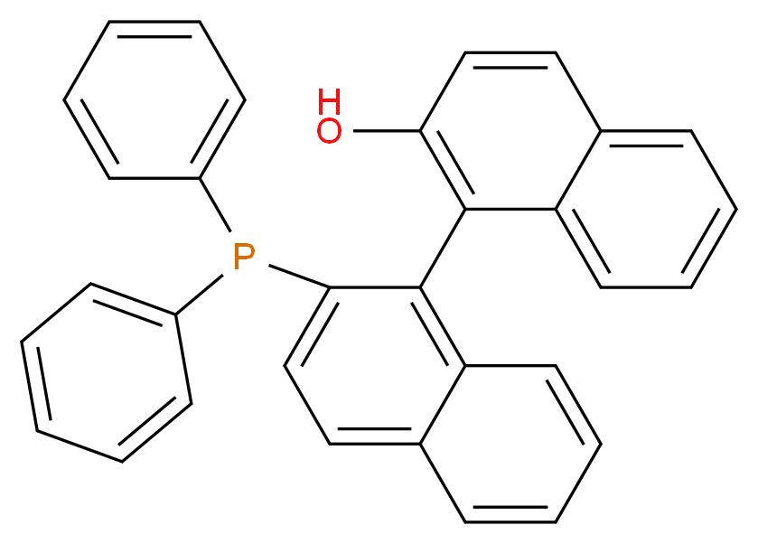 (R)-(+)-2'-二苯基膦-1,1'-联萘-2-醇_分子结构_CAS_149917-88-4)