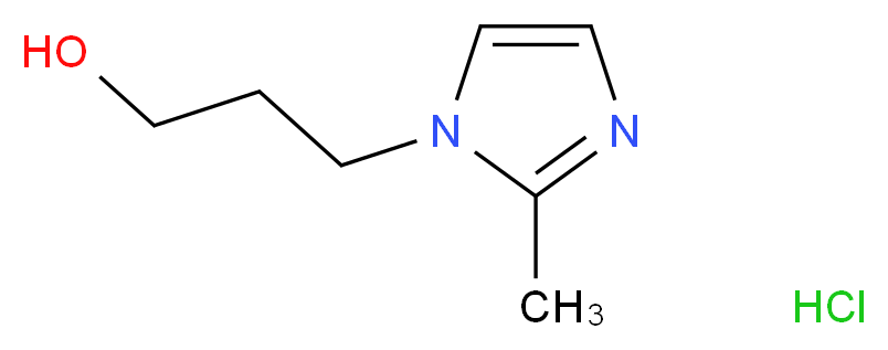 3-(2-methyl-1H-imidazol-1-yl)propan-1-ol hydrochloride_分子结构_CAS_22159-27-9