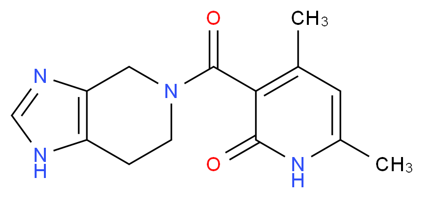4,6-dimethyl-3-(1,4,6,7-tetrahydro-5H-imidazo[4,5-c]pyridin-5-ylcarbonyl)pyridin-2(1H)-one_分子结构_CAS_)