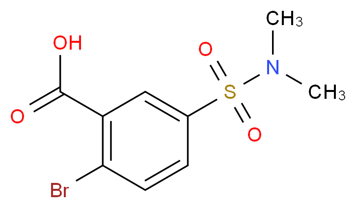 2-bromo-5-(dimethylsulfamoyl)benzoic acid_分子结构_CAS_3285-51-6