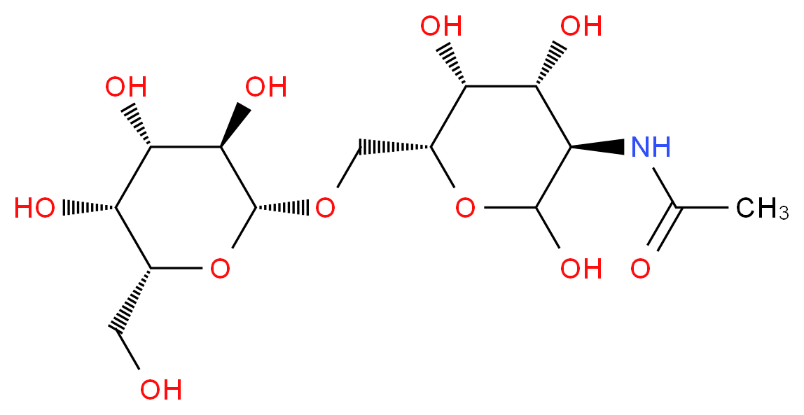 N-[(3R,4R,5R,6R)-2,4,5-trihydroxy-6-({[(2R,3R,4S,5R,6R)-3,4,5-trihydroxy-6-(hydroxymethyl)oxan-2-yl]oxy}methyl)oxan-3-yl]acetamide_分子结构_CAS_209977-51-5