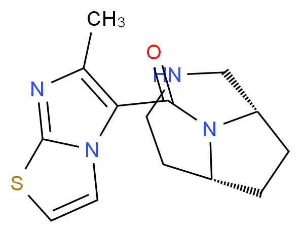(1S*,6R*)-9-[(6-methylimidazo[2,1-b][1,3]thiazol-5-yl)carbonyl]-3,9-diazabicyclo[4.2.1]nonane_分子结构_CAS_)