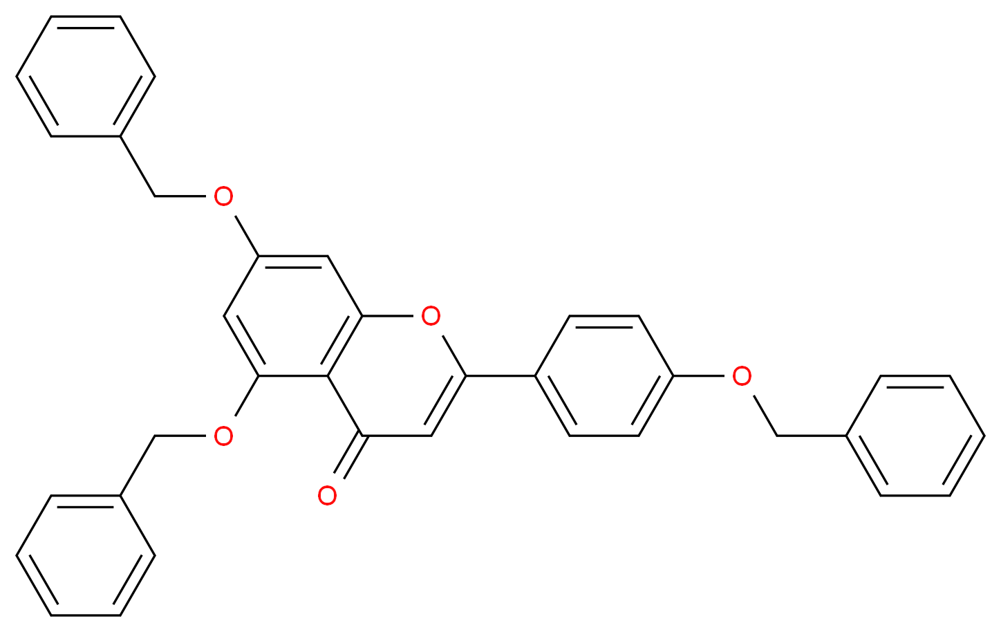 5,7-bis(benzyloxy)-2-[4-(benzyloxy)phenyl]-4H-chromen-4-one_分子结构_CAS_96333-59-4