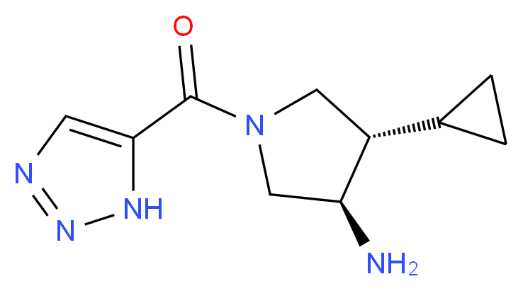 (3R*,4S*)-4-cyclopropyl-1-(1H-1,2,3-triazol-5-ylcarbonyl)-3-pyrrolidinamine_分子结构_CAS_)