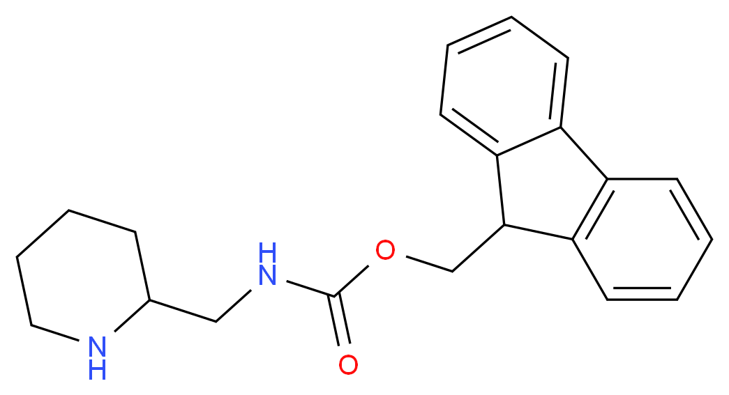 Piperidin-2-ylmethyl-carbamic acid 9H-fluoren-9-ylmethyl ester_分子结构_CAS_672310-15-5)