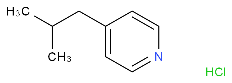 4-(2-methylpropyl)pyridine hydrochloride_分子结构_CAS_1049728-62-2