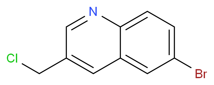 6-bromo-3-(chloromethyl)quinoline_分子结构_CAS_1196157-05-7