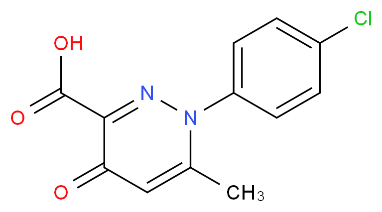 1-(4-chlorophenyl)-6-methyl-4-oxo-1,4-dihydropyridazine-3-carboxylic acid_分子结构_CAS_68254-10-4)