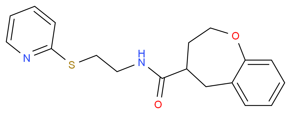 N-[2-(pyridin-2-ylthio)ethyl]-2,3,4,5-tetrahydro-1-benzoxepine-4-carboxamide_分子结构_CAS_)