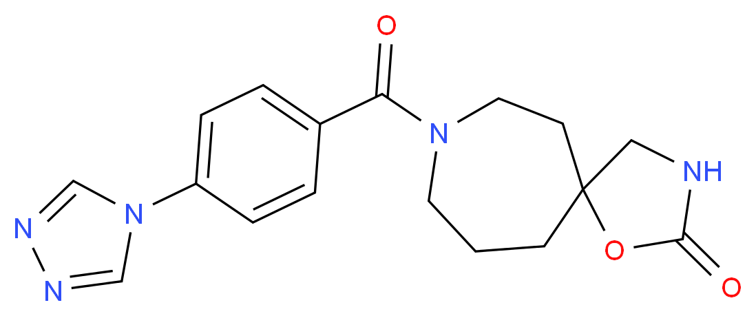 8-[4-(4H-1,2,4-triazol-4-yl)benzoyl]-1-oxa-3,8-diazaspiro[4.6]undecan-2-one_分子结构_CAS_)