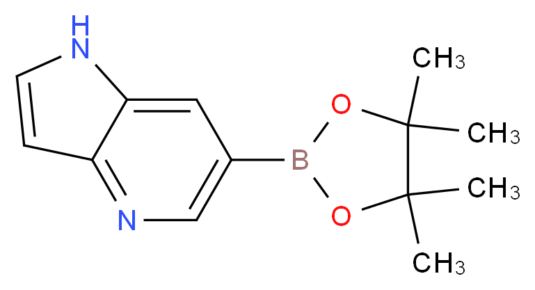 6-(tetramethyl-1,3,2-dioxaborolan-2-yl)-1H-pyrrolo[3,2-b]pyridine_分子结构_CAS_1045855-91-1