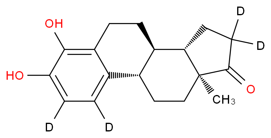 (1S,10R,11S,15S)-5,6-dihydroxy-15-methyl(3,4,13,13-<sup>2</sup>H<sub>4</sub>)tetracyclo[8.7.0.0<sup>2</sup>,<sup>7</sup>.0<sup>1</sup><sup>1</sup>,<sup>1</sup><sup>5</sup>]heptadeca-2,4,6-trien-14-one_分子结构_CAS_81586-98-3