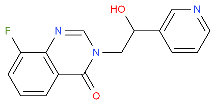8-fluoro-3-(2-hydroxy-2-pyridin-3-ylethyl)quinazolin-4(3H)-one_分子结构_CAS_)