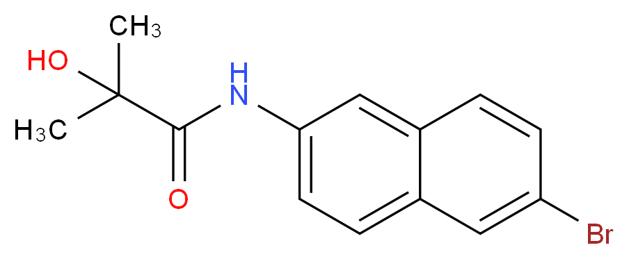 N-(6-bromonaphthalen-2-yl)-2-hydroxy-2-methylpropanamide_分子结构_CAS_1215206-72-6