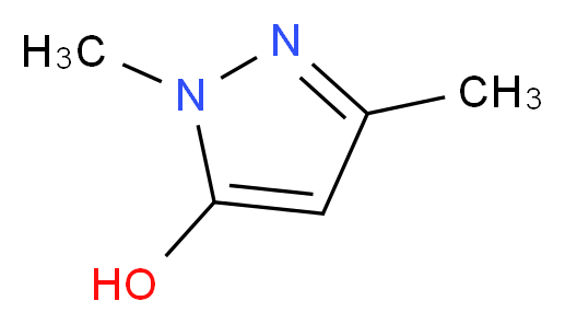1,3-Dimethyl-1H-pyrazol-5-ol_分子结构_CAS_5203-77-0)