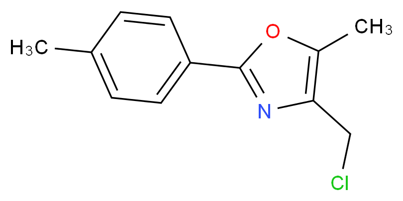 4-(chloromethyl)-5-methyl-2-(4-methylphenyl)-1,3-oxazole_分子结构_CAS_137090-44-9)